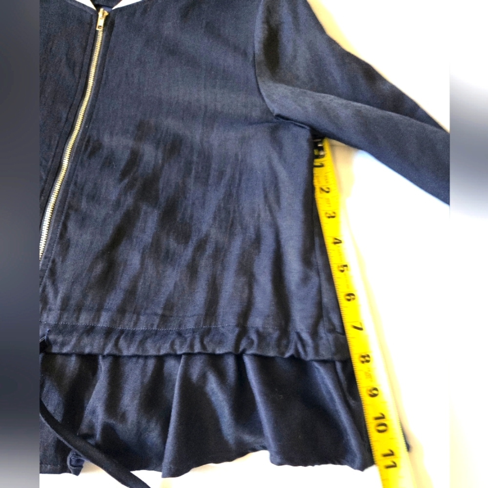 Lucy Paris Dark Blue and White Bomber Jacket - Picture 15 of 16